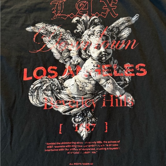 Black Los Angeles Angel T-Shirt - Picture 3 of 6